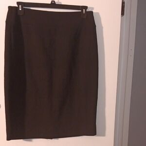 Soho Black Ribbed Knit Pencil Skirt